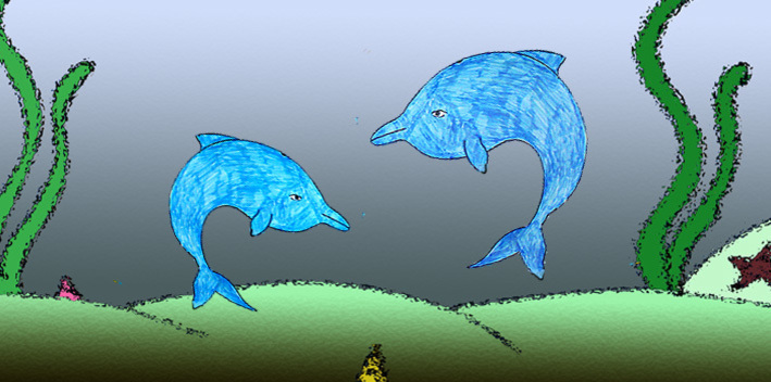 Badebuch Der Delfin mit Saugnäpfen 